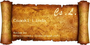 Csanki Linda névjegykártya